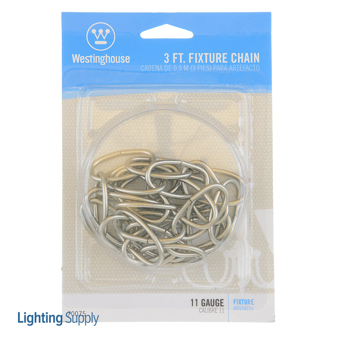 Westinghouse 3 Foot 11 Gauge Fixture Chain Brushed Nickel Finish (7007500)