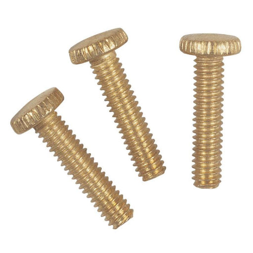 Westinghouse 3 Knurled Head Steel Screws Brass-Plated 3/4 Inch Long (7063400)