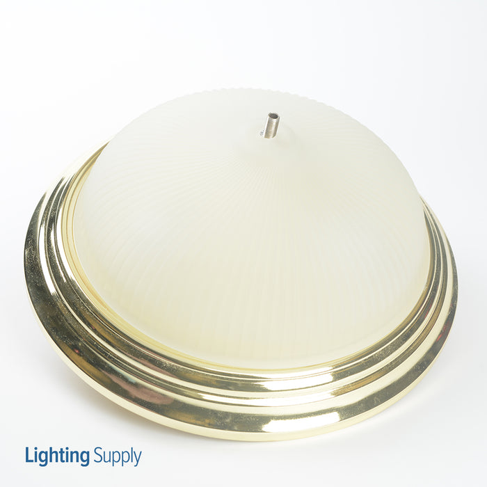 Westinghouse 3 Light Flush Polished Brass Finish With Frosted Swirl Glass (6430300)