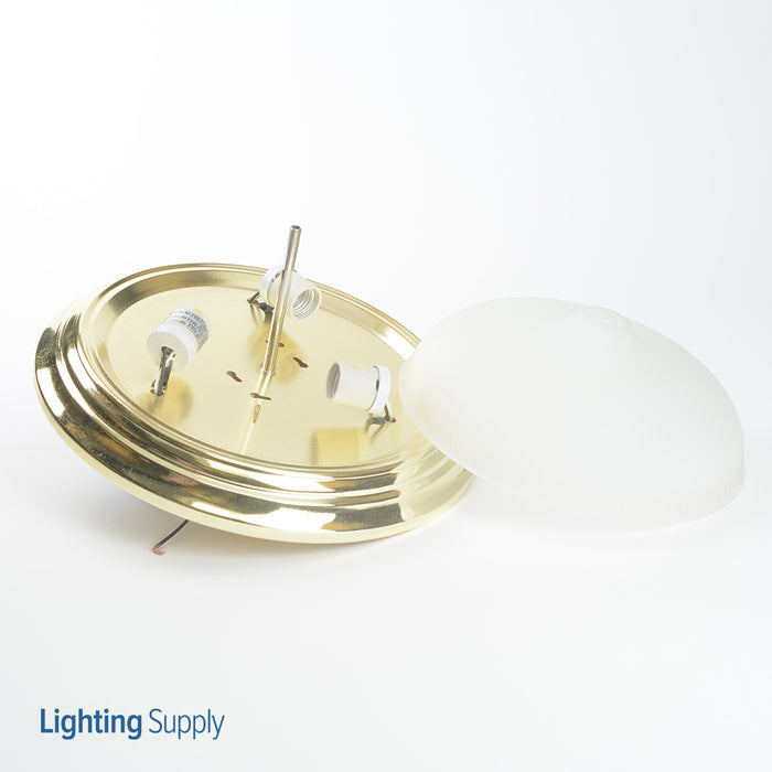 Westinghouse 3 Light Flush Polished Brass Finish With Frosted Swirl Glass (6430300)