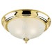 Westinghouse 3 Light Flush Polished Brass Finish With Frosted Swirl Glass (6430300)