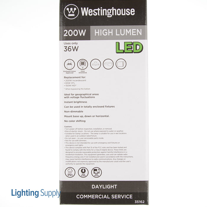 Westinghouse 36W T30 LED 5000K E26 Medium Base 120-277V Box (3516200)