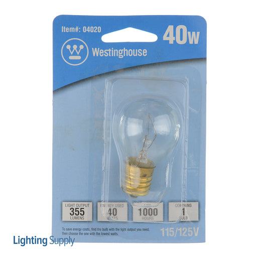 Westinghouse 40W S11 Incandescent Microwave Clear E17 Intermediate Base 115/125V Card (0402000)