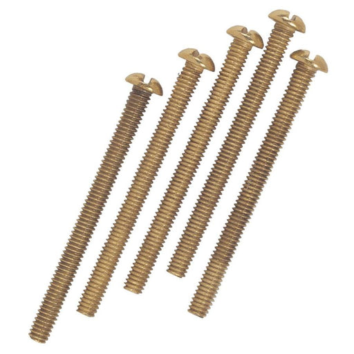 Westinghouse 5 Round Head Screws Brass-Plated Steel (7063600)