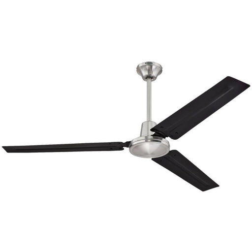 Westinghouse 56 Inch Brushed Nickel Finish Fan With Black Steel Blades Ball Hanger Installation System (7800300)