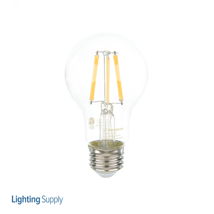 Westinghouse 6.5W A19 Dimmable Filament LED Light Bulb 2700K 120V 810Lm 60W Equivalent Dimmable (5316500)