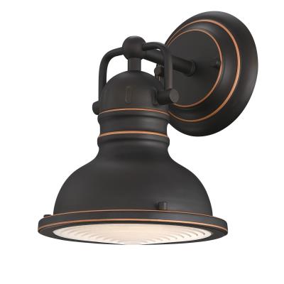 Westinghouse Boswell 1-Light Indoor Wall Fixture Oil Rubbed Bronze Finish With Highlights Frosted Prismatic Acrylic Lens (6116100)
