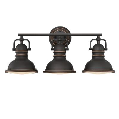 Westinghouse Boswell 3-Light Indoor Wall Fixture Oil Rubbed Bronze Finish With Highlights Frosted Prismatic Acrylic Lens (6116200)