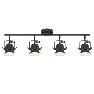 Westinghouse Boswell 4-Light Track Light Kit Oil Rubbed Bronze Finish With Highlights (6116800)