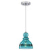 Westinghouse Fiona 1-Light Indoor Mini Pendant Brushed Nickel Finish With Turquoise Glass (6118900)