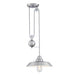 Westinghouse Iron Hill 1-Light Indoor Pulley Pendant Brushed Nickel Finish (6116900)