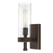 Westinghouse Lavina 1-Light Indoor Wall Fixture Oil Rubbed Bronze Finish With Highlights And Clear Seeded Glass (6116700)