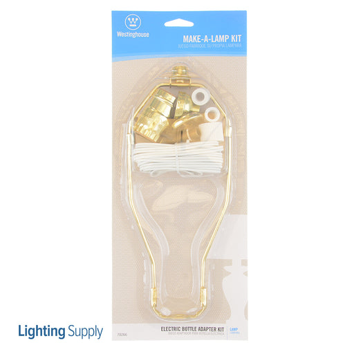 Westinghouse Make-A-Lamp Electric Bottle Adapter Kit Polished Brass Finish (7026600)