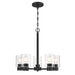 Westinghouse Sylvestre 5-Light Indoor Chandelier Matte Black Finish With Clear Glass (6115300)
