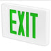 Best Lighting Products Die-Cast Aluminum Exit Sign Single Face Green Letters White Housing White Face Panel AC Only No Self-Diagnostics Dual Circuit With 277V Input (KXTEU1GWW2C-277-TP)