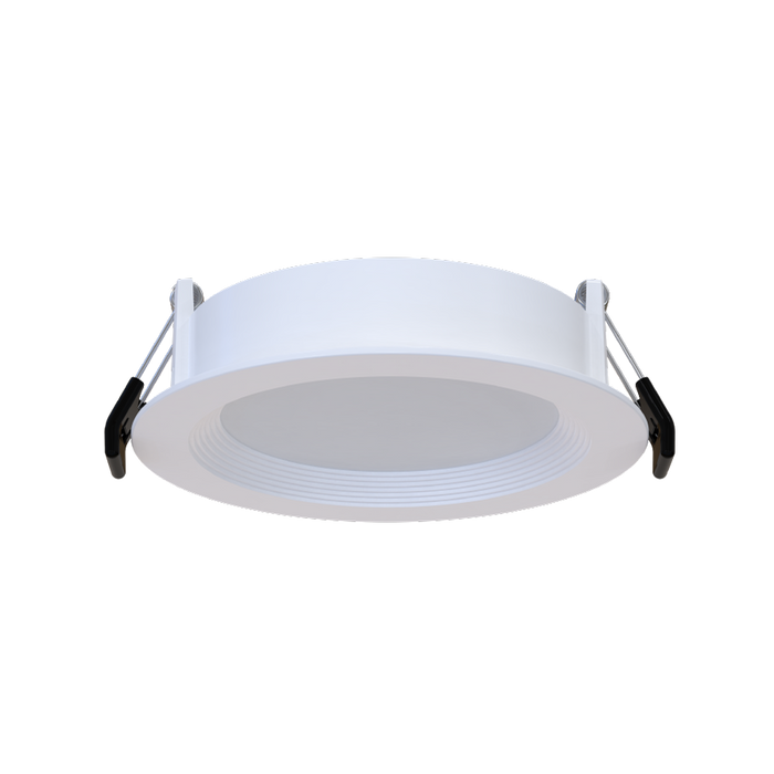 RAB 4 Inch Back-Lit LED Slim Wafer Recessed Downlight With Remote Driver 9W 600Lm CCT Selectable 2700K/3000K/3500K/4000K/5000K 90 CRI Baffle White Trim (WFR17-4B)