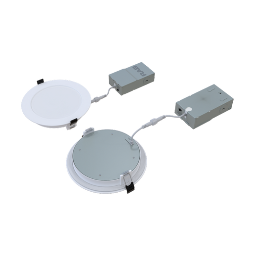 RAB 6 Inch Back-Lit LED Slim Wafer Recessed Downlight With Remote Driver 13W 900Lm CCT Selectable 2700K/3000K/3500K/4000K/5000K 90 CRI Smooth White Trim (WFR17-6)