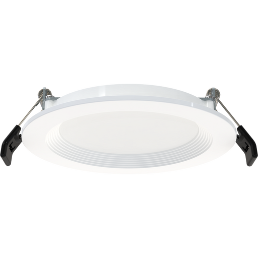 RAB 4 Inch Edge-Lit Wafer34 LED Recessed Downlight 9W CCT Selectable 2700K/3000K/3500K/4000K/5000K Triac Dimming White Baffle Trim (WFR34-4B)