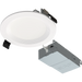 RAB 4 Inch Edge-Lit Wafer34 LED Recessed Downlight 9W CCT Selectable 2700K/3000K/3500K/4000K/5000K Triac Dimming White Baffle Trim (WFR34-4B)