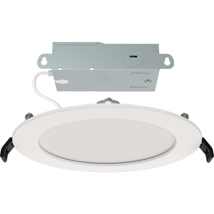 RAB 6 Inch Edge-Lit Wafer34 LED Recessed Downlight 13W CCT Selectable 2700K/3000K/3500K/4000K/5000K Triac Dimming White Smooth Trim (WFR34-6)