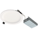 RAB 6 Inch Edge-Lit Wafer34 LED Recessed Downlight 13W CCT Selectable 2700K/3000K/3500K/4000K/5000K Triac Dimming White Baffle Trim (WFR34-6B)