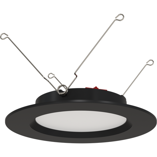 RAB 6 Inch LED Retrofit Downlight 11W 1100Lm CCT Selectable 2700K/3000K/3500K/4000K/5000K 90 CRI 120V Triac/ELV Dimming Baffle Trim (WFRETRO34-6B-B)
