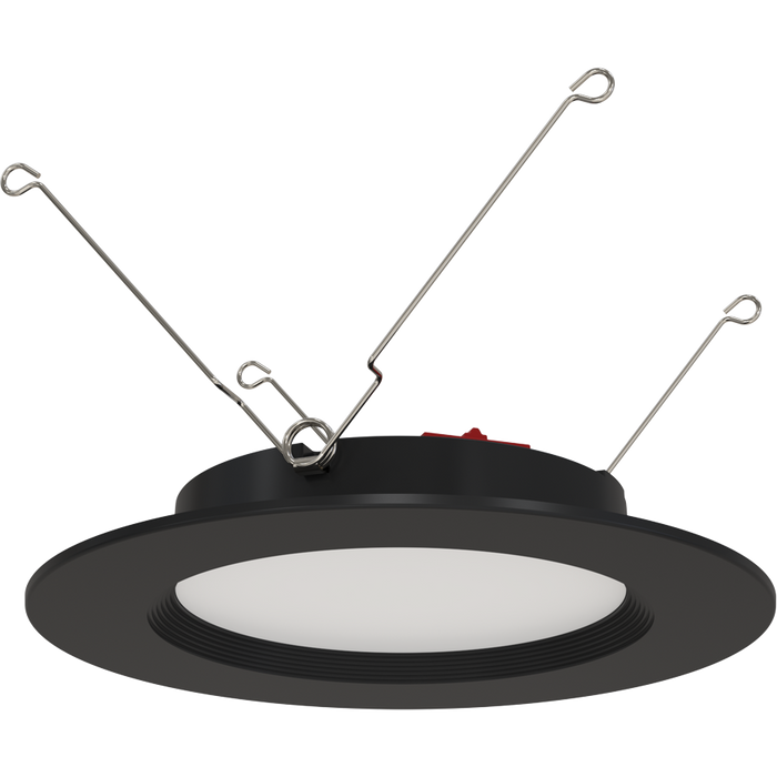 RAB 6 Inch LED Retrofit Downlight 11W 1100Lm CCT Selectable 2700K/3000K/3500K/4000K/5000K 90 CRI 120V Triac/ELV Dimming Baffle Trim (WFRETRO34-6B-B)