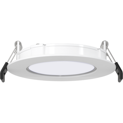 RAB 4 Inch Dim-To-Warm Edge-Lit Wafer Downlight Round Wattage/CCT Selectable 10W/8W/6W D2W/2700K/3000K/3500K/4000K/5000K 120V With Nightlight [5.5W/2000K] (WFRX-4R/NL)