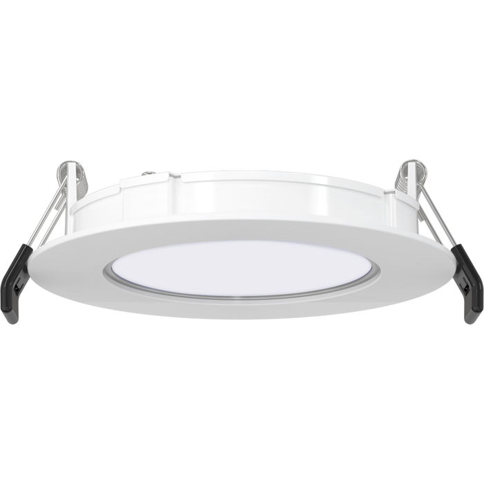 RAB 4 Inch Dim-To-Warm Edge-Lit Wafer Downlight Round Wattage/CCT Selectable 10W/8W/6W D2W/2700K/3000K/3500K/4000K/5000K 120V With Nightlight [5.5W/2000K] (WFRX-4R/NL)