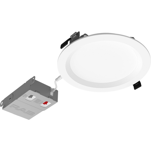 RAB Edge-Lit LED Wafer 6 Inch Wattage/CCT Selectable 15W/13W/11W 2700K/3000K/3500K/4000K/5000K 90 CRI 120-277V Baffle Round White (WFRX-6BD)