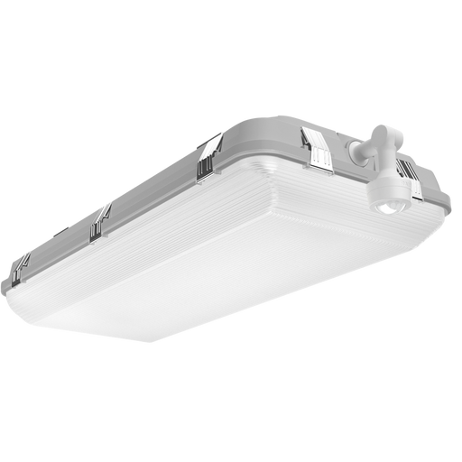 RAB Whale 2 Foot Linear Washdown Light Wattage/CCT Selectable 135W/100W/70W 3500K/4000K/5000K 120-277V 0-10V Dimming Passive Infrared Sensor Gray (WHALE2H/PIR)
