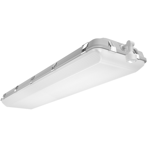 RAB Whale 4 Foot Linear Washdown Light Wattage/CCT Selectable 265W/225W/145W 3500K/4000K/5000K 120-277V 0-10V Dimming Passive Infrared Sensor Gray (WHALE4H/PIR)