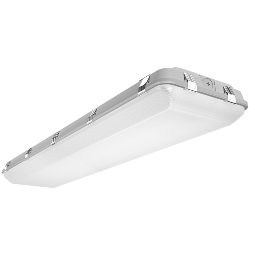 RAB Whale 4 Foot Linear Washdown Light Wattage/CCT Selectable 160W/140W/120W 3500K/4000K/5000K 120-277V 0-10V Dimming Battery Backup Gray (WHALE4/E)