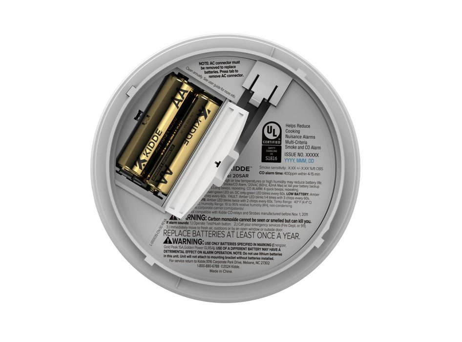 Kidde 20SAR Smoke Alarm Hardwired With [2] AA Battery Backup (21031482)