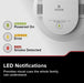 Kidde 20SAR-W Smart Wi-Fi Smoke Alarm Hardwired With [2] AA Backup Battery And Voice Alerts (21033278)