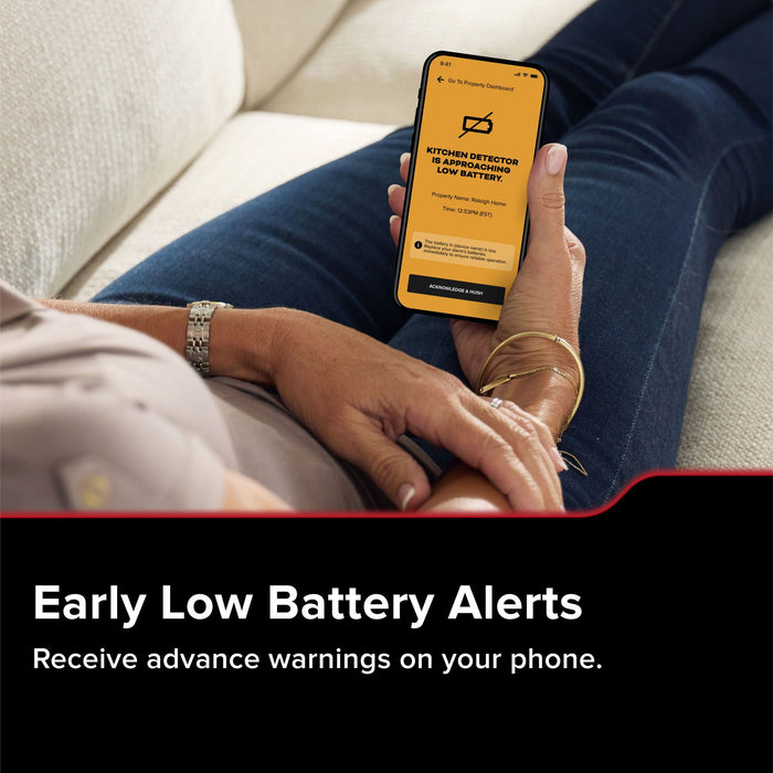 Kidde 20SAR-W Smart Wi-Fi Smoke Alarm Hardwired With [2] AA Backup Battery And Voice Alerts (21033278)