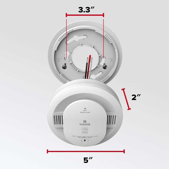 Kidde 20SAR-W Smart Wi-Fi Smoke Alarm Hardwired With [2] AA Backup Battery And Voice Alerts (21033278)