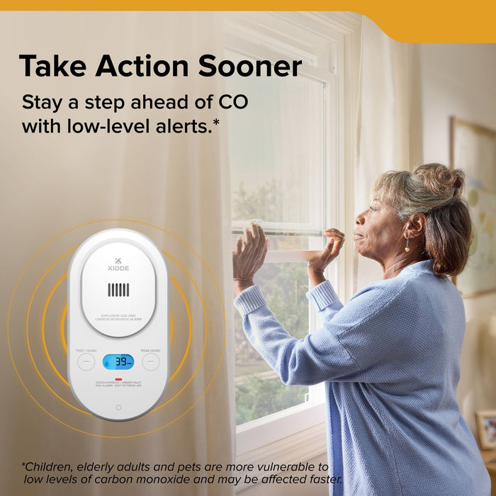 Kidde COPDLG Plug-In Explosive Gas And Carbon Monoxide Alarm With [2] AA Battery Backup (21033781)