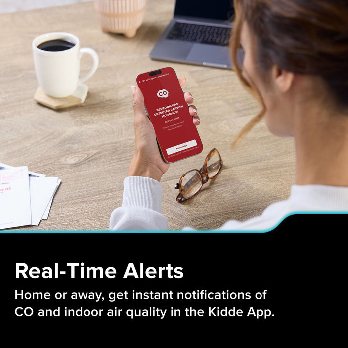 Kidde COPDLQW Smart Plug-In Carbon Monoxide Alarm With Indoor Air Quality Monitor With [2] AA Battery Backup (21033783)