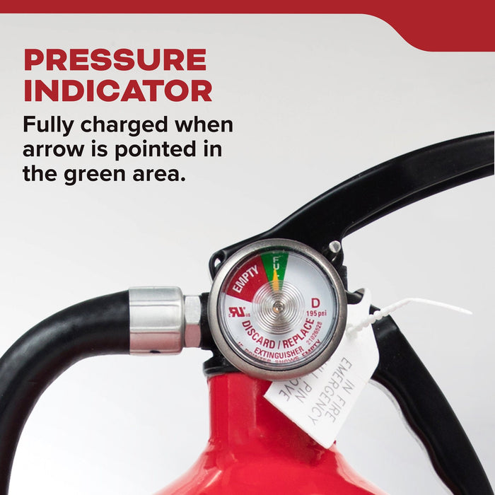 Kidde FX340GW Garage Fire Extinguisher UL Rated 3-A:40-B:C Single Use With Wall Hook (21005766P)