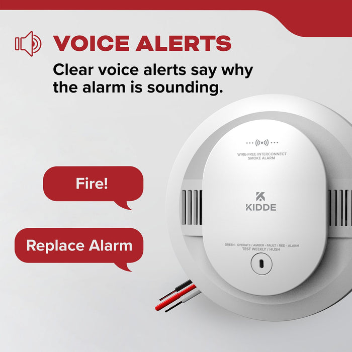 Kidde 20SAR-VRF Wire-Free Interconnect Smoke Alarm Hardwired with [2] AA Battery Backup (21033921)