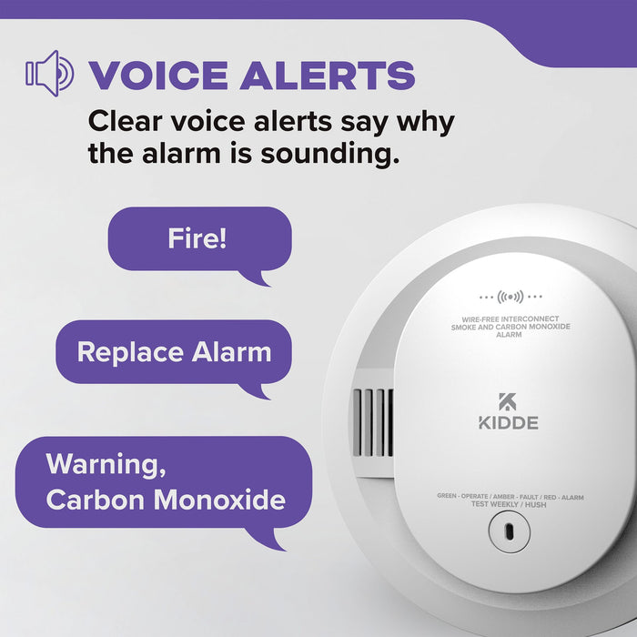 Kidde 30CUDR-VRF Wire-Free Interconnect Smoke And Carbon Monoxide Alarm [2] AA Battery Backup (21033920)