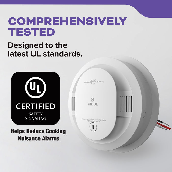 Kidde 30CUA10 Combination Smoke And Carbon Monoxide Alarm Hardwired With 10-Year Sealed Battery Backup (21031544)