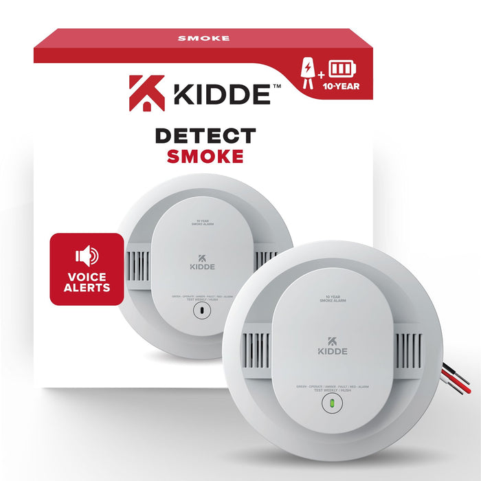 Kidde 20SA10-V Smoke Alarm Hardwired With 10-Year Sealed Battery Backup (21033154)
