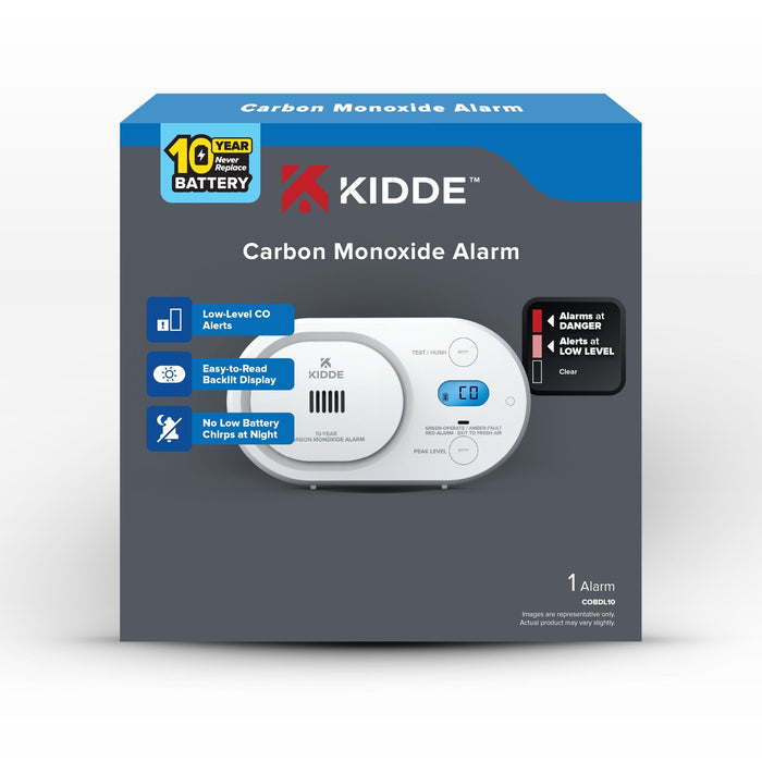 Kidde COBDL10 Carbon Monoxide Alarm With 10-Year Never-Replace Battery (21033780)