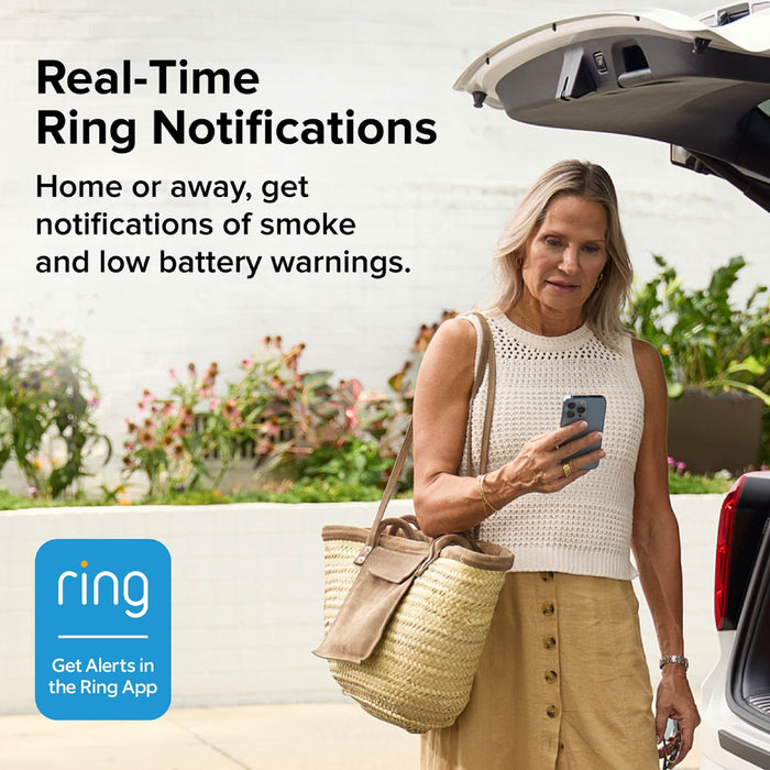 Kidde RGSDR-RW Smart Smoke Alarm With Ring App Alerts [2] AA Battery Backup (21033911)