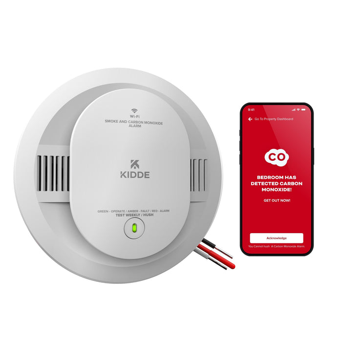 Kidde 30CUAR-W Smart Combination Smoke And Carbon Monoxide Alarm Hardwired With [2] AA Battery Backup (21033277)