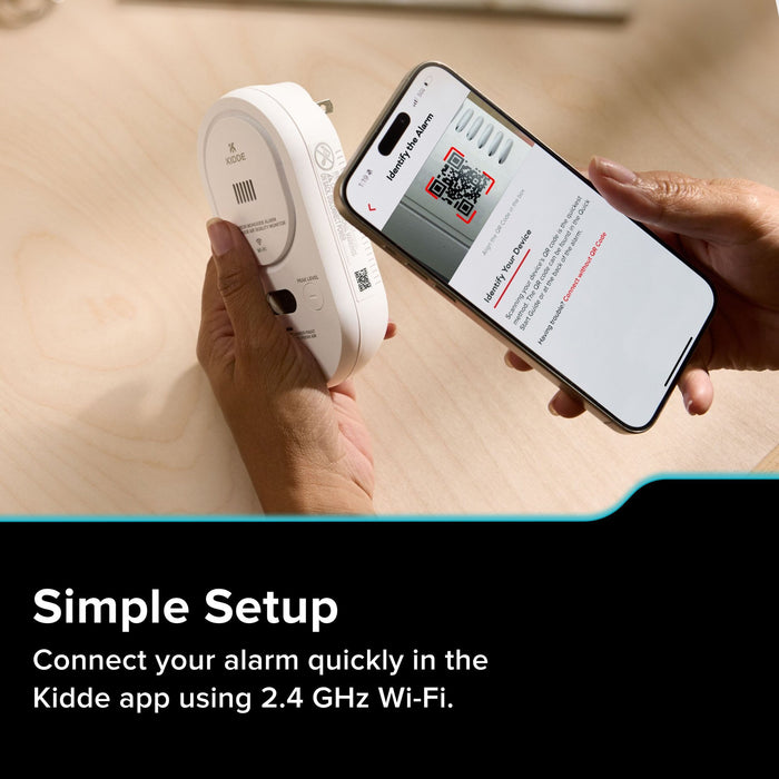 Kidde COPDLQW Smart Plug-In Carbon Monoxide Alarm With Indoor Air Quality Monitor With [2] AA Battery Backup (21033783)