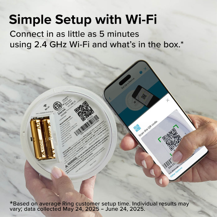 Kidde RGCUDR-RW Smart Combination Smoke And Carbon Monoxide Alarm With Ring App Alerts [2] AA Battery Backup (21033910)