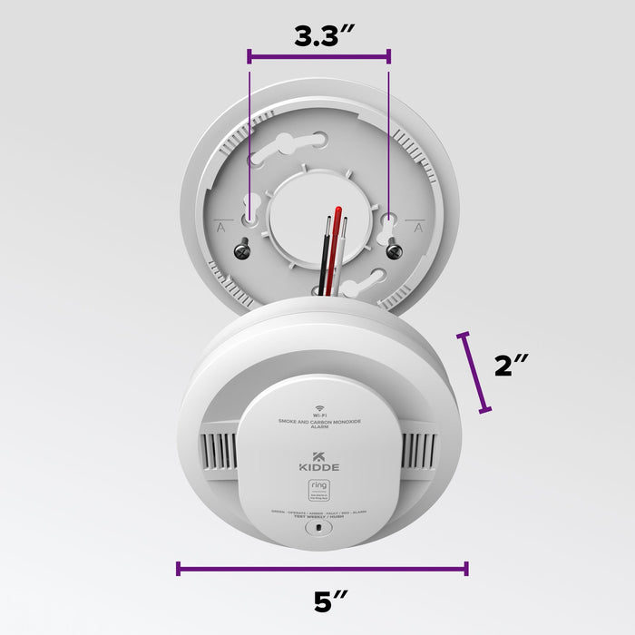 Kidde 30CUAR-W Smart Combination Smoke And Carbon Monoxide Alarm Hardwired With [2] AA Battery Backup (21033277)